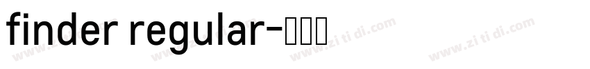 finder regular字体转换